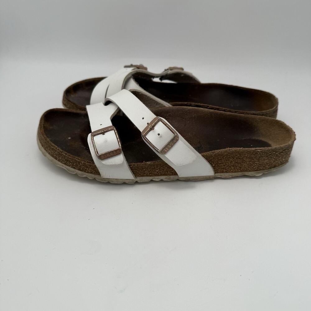 Birkenstock White Yao Birko-Flor Strap Sandals Womens Size 40 US 8.5 - Picture 4 of 7